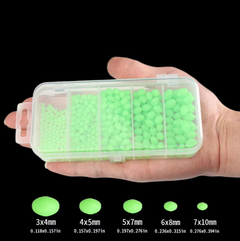 Fishing Lure Soft Plastic - 375 unids/set pesca luminosa nocturna cuentas