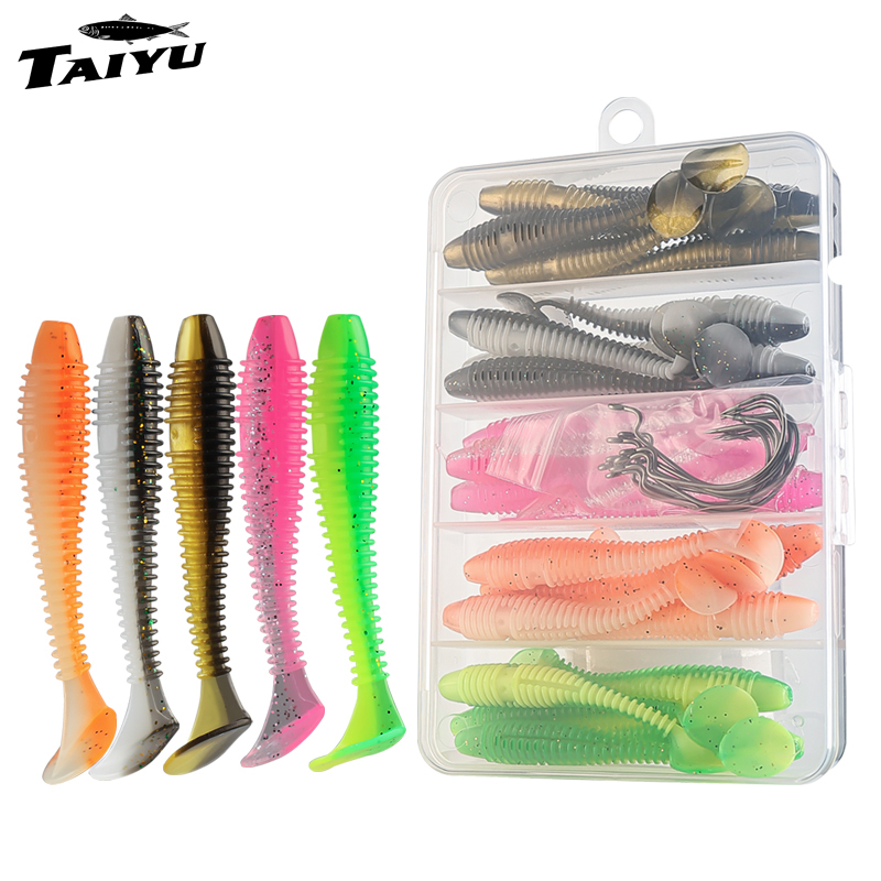 Fishing Lure Soft Plastic - TAIYU 25/35 piezas/Set de señuelos de