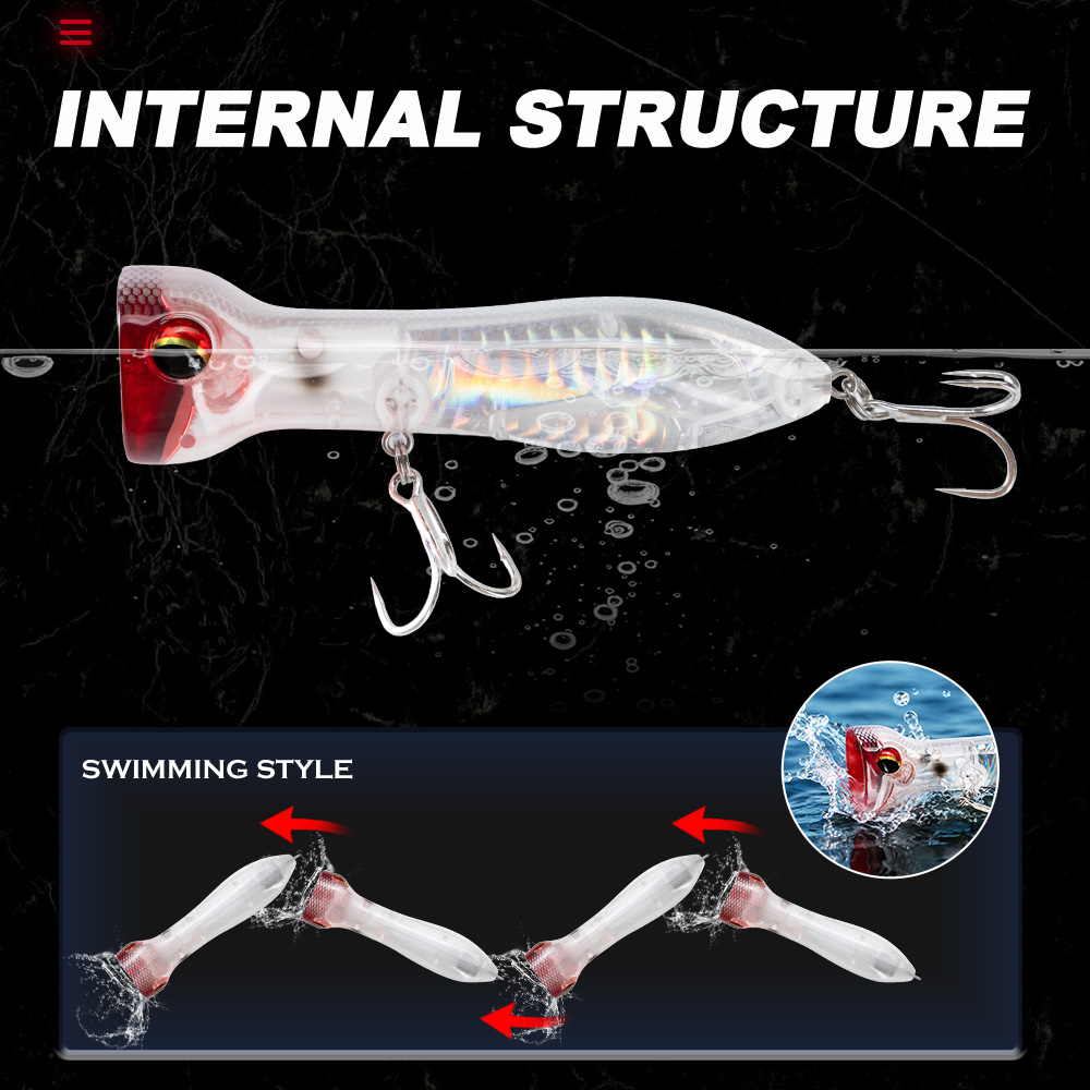 Señuelo de Pesca Flotante Hunt - Fishing Lure Popper reseña y precio